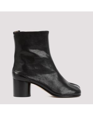 Maison Margiela Leather Tabi Boots - Black