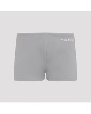Miu Miu Polyamide Shorts - Grey