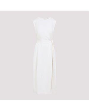 Studio Nicholson Wold Belted Midi Dress - White