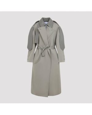 Bottega Veneta Cotton Silk Trench - Grey