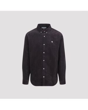 Carhartt Madison Fine Cord Cotton Shirt - Blue