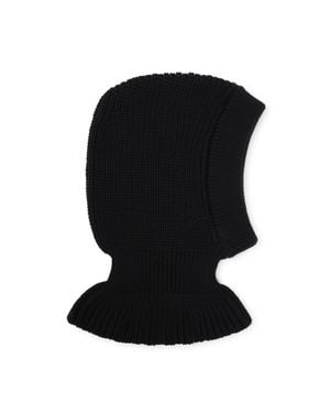 Lemaire Wool Knit Balaclava Hood - Black