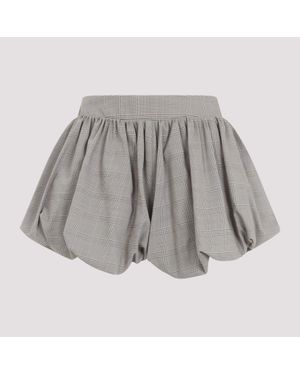 Frankie Shop Alina Mini Bubble Hem Bermuda Shorts - Grey