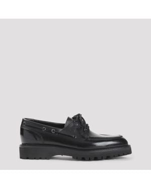 John Lobb Tide Dew Hide Hilly Calf Leather Derbies - Black