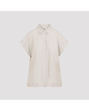 Peserico Linen Ss Shirt - White