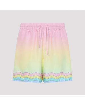 CASABLANCA Silk For The Love Of Dance Silk Shorts - Pink