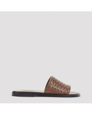 Bottega Veneta Elio Mule Sandals - Brown