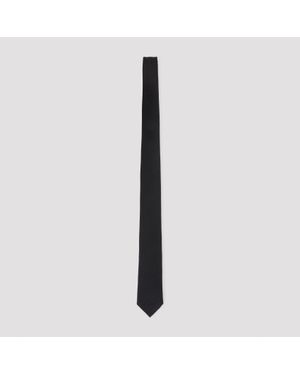 Balenciaga Wool-Silk Tie - Black