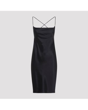 Saint Laurent Silk Mini Dress - Black