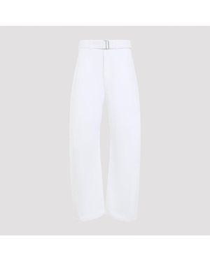 Lemaire Twisted Belted Trousers - White