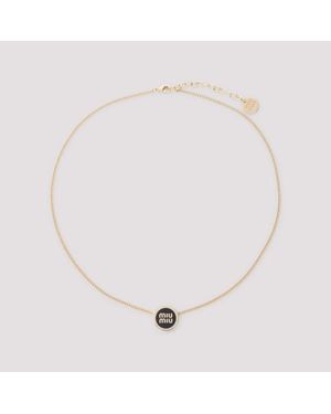 Miu Miu Brass Necklace - Metallic