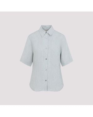 Studio Nicholson Slim Fit Linen Shirt - Blue