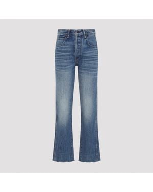 Tom Ford Washed Denim Cigarette Jeans - Blue