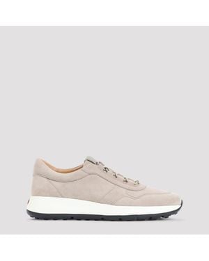 Tod's Suede Low-Top Trainers - White