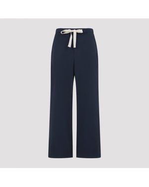 Max Mara Cropped Trousers - Blue