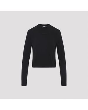 Jacquemus The Gros Grain Cotton T-Shirt - Black