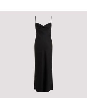 Alexander McQueen Silk Evening Dress - Black