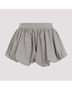 Frankie Shop Alina Mini Bubble Hem Bermuda Shorts - Grey