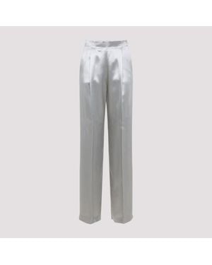 Alberta Ferretti Viscose Trousers - Grey