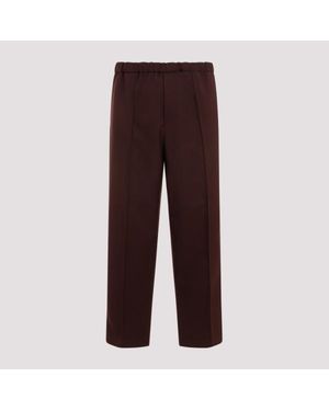 Jil Sander Polyester Trousers - Brown