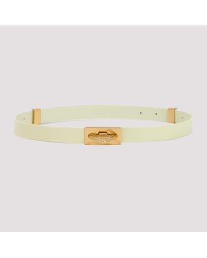 Bottega Veneta Washed Point Lock Belt - Metallic