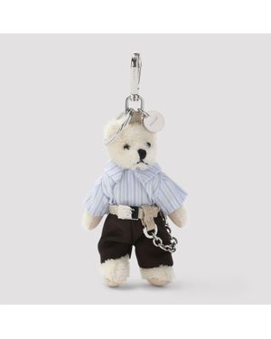 Prada Trick Orsetto Key Ring - White
