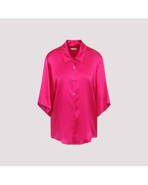 Dries Van Noten Fuchsia Clea Silk Shirt - Pink