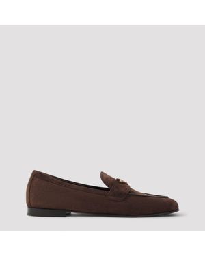 Prada Calf Leather Loafers - Brown