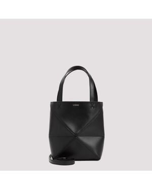 Loewe Puzzle Fold Tote Mini - Black