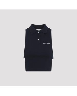 Miu Miu Cotton Polo - Blue