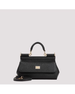 Dolce & Gabbana Small Sicily Top Handle Bag - Black