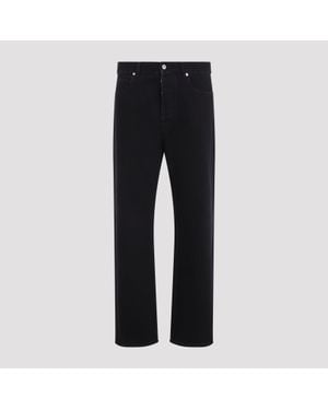 Bottega Veneta Regular Fit Denim Trousers - Black
