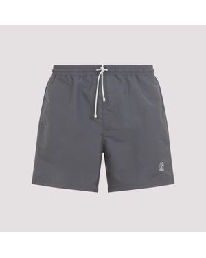 Brunello Cucinelli Polyester Swim Shorts - Grey