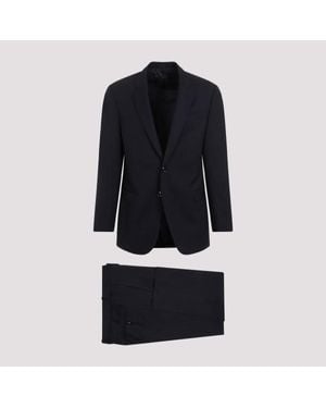 Giorgio Armani Wool Suit Ss24 - Blue
