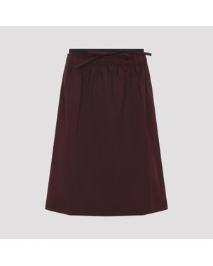 Prada Polyester Midi Skirt - Purple