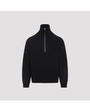 Tom Ford Back Half Zip Jumper - Black