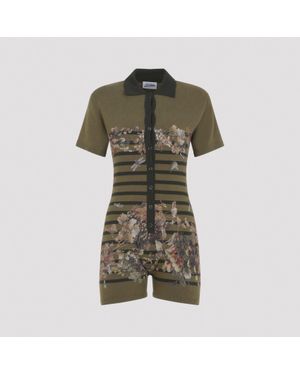 Jean Paul Gaultier Mariniere Stripes Jumpsuit - Green