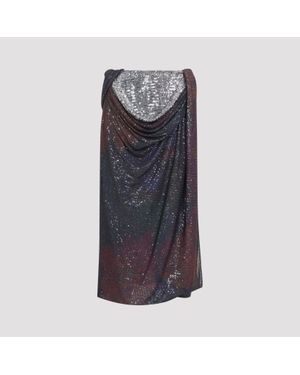Maison Margiela Sequins Draped Maxi Skirt - Grey