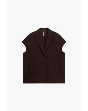 Imperial Gilet Sartoriale Spalle Ampie Chiusura A Due Bottoni - Rosso
