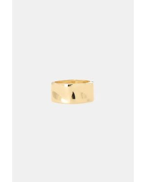 Imperial Bague Bande Large Surface Lisse Minimaliste - Blanc