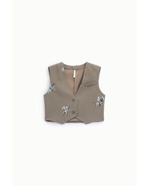 Imperial Gilet Con Paillettes Ricamate E Chiusura A Due Bottoni - Multicolore