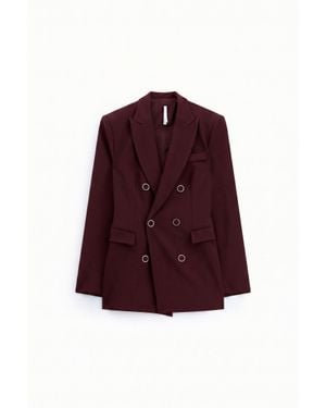 Imperial Blazer Cruzado Con Bolsillos De Solapa - Rojo