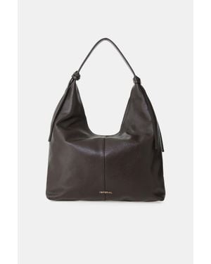 Imperial Bolso Suave Con Asa Anudada Y Logotipo - Negro