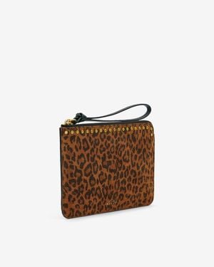 Isabel Marant Oskan Suede Flat Pouch - Brown