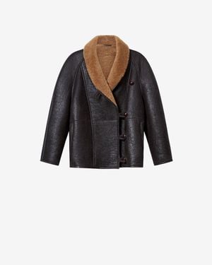 Isabel Marant Camber Shearling Coat - Black
