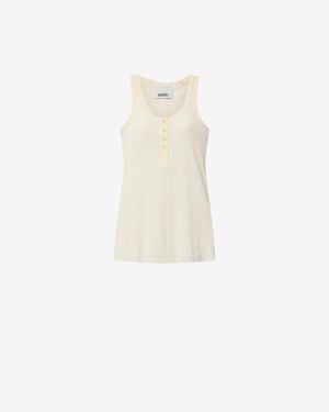 Isabel Marant Silk T-Shirt Helma - White