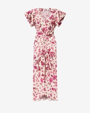 Isabel Marant Terenae Printed Long Dress - Pink