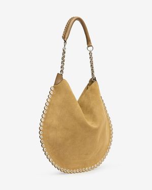 Isabel Marant Oskan Hobo Soft Shoulder Bag - Metallic
