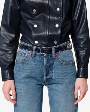 Isabel Marant Zap Leather Belt - Blue