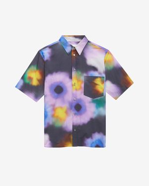 Isabel Marant Labilio Printed Cotton-Poplin Shirt - Blue